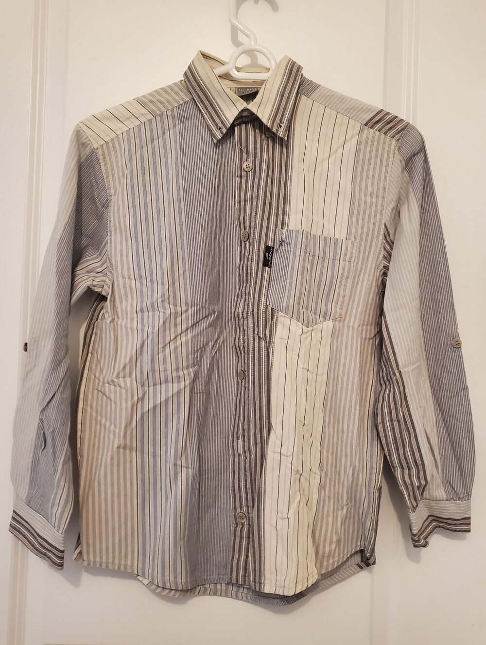 Mayoral Boys Long Sleeve Stripe Button Up Shirt 12/14